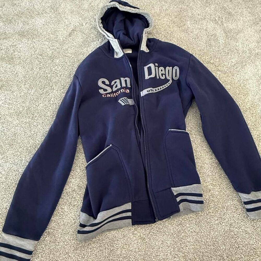 Women's Navy and Blue Hoodie